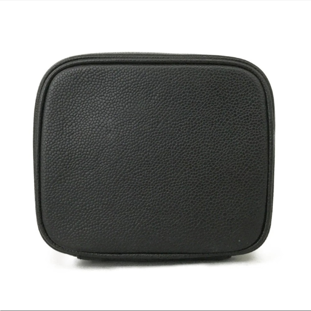 AUTH Black Chanel CC Leather Grained Calfskin Vanity Bag - Picture 6 of 14